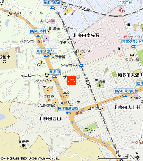ザ・ビッグ唐津店付近の地図
